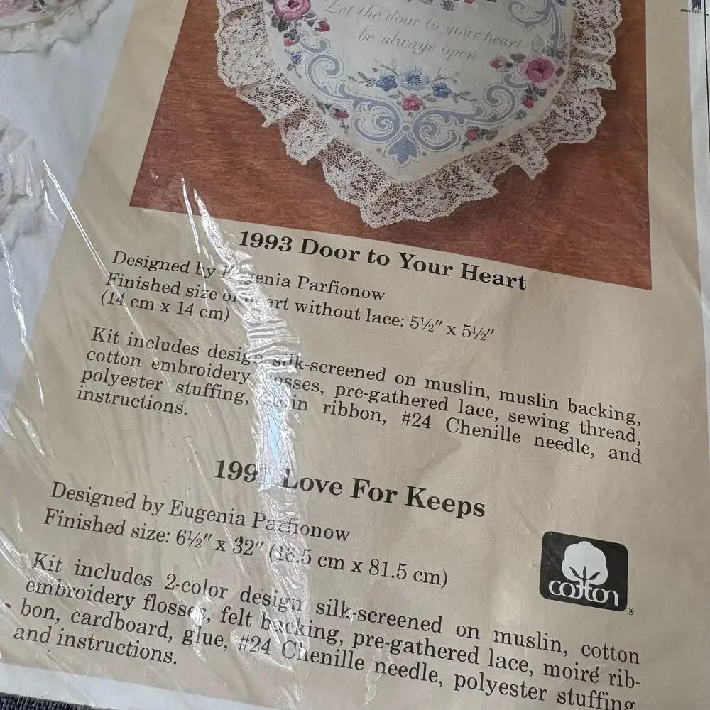 Door To Your Heart Vintage Stamped Cross Stitch Kit by The Creative Circle 1989